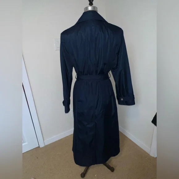 Chadwicks Navy Double-Breasted Trench Coat - Picture 3 of 7